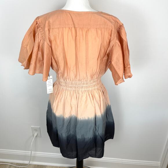 St. Roche Monarch Silk Dip Dye Mini Dress In Praline Wild Rose Black Size 10 New - Picture 8 of 15